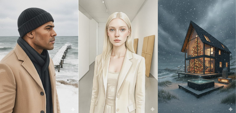 Unser Liebespaar Jamie und Lis und Jamies wundervolles Strandhaus mit Weihnachtsbaum